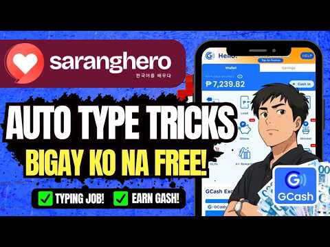 SARANGHERO AUTO TYPE TRICKS WORKING FREE! | EARNING APP FOR GCASH 2026 | TUTORIAL REVIEW