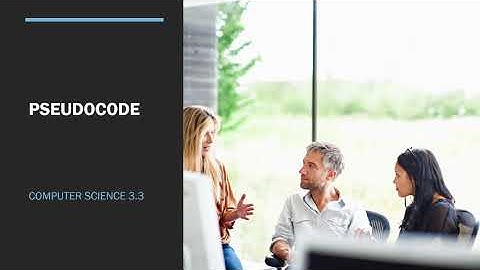 3 3 Pseudocode