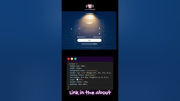 Glassmorphism Login Form with HTML, CSS & JS #shorts #codingaxolotl