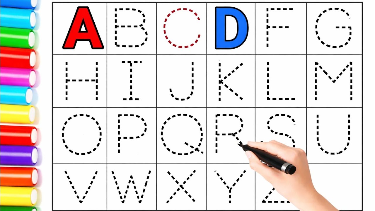 abc tracing | alphabet a to z | writing letters a to z 