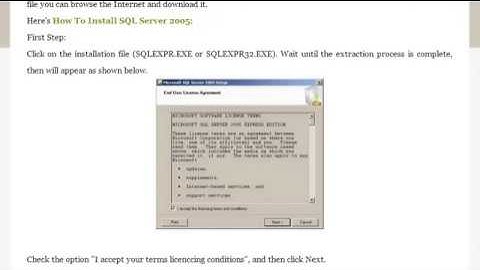 How to Install SQL Server 2005