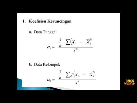 Video: Untuk nilai distribusi mesokurtik dari 2 adalah?