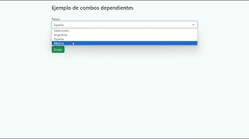 Select dependientes en PHP