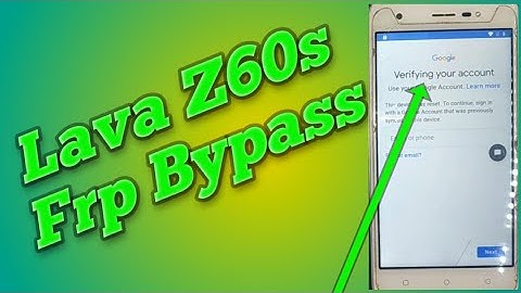 Lava Z60 Frp Unlock/Bypass || lava z60 frp unlock google lock bypass without pc