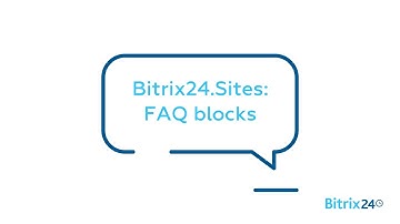 Bitrix24.Sites: FAQ blocks