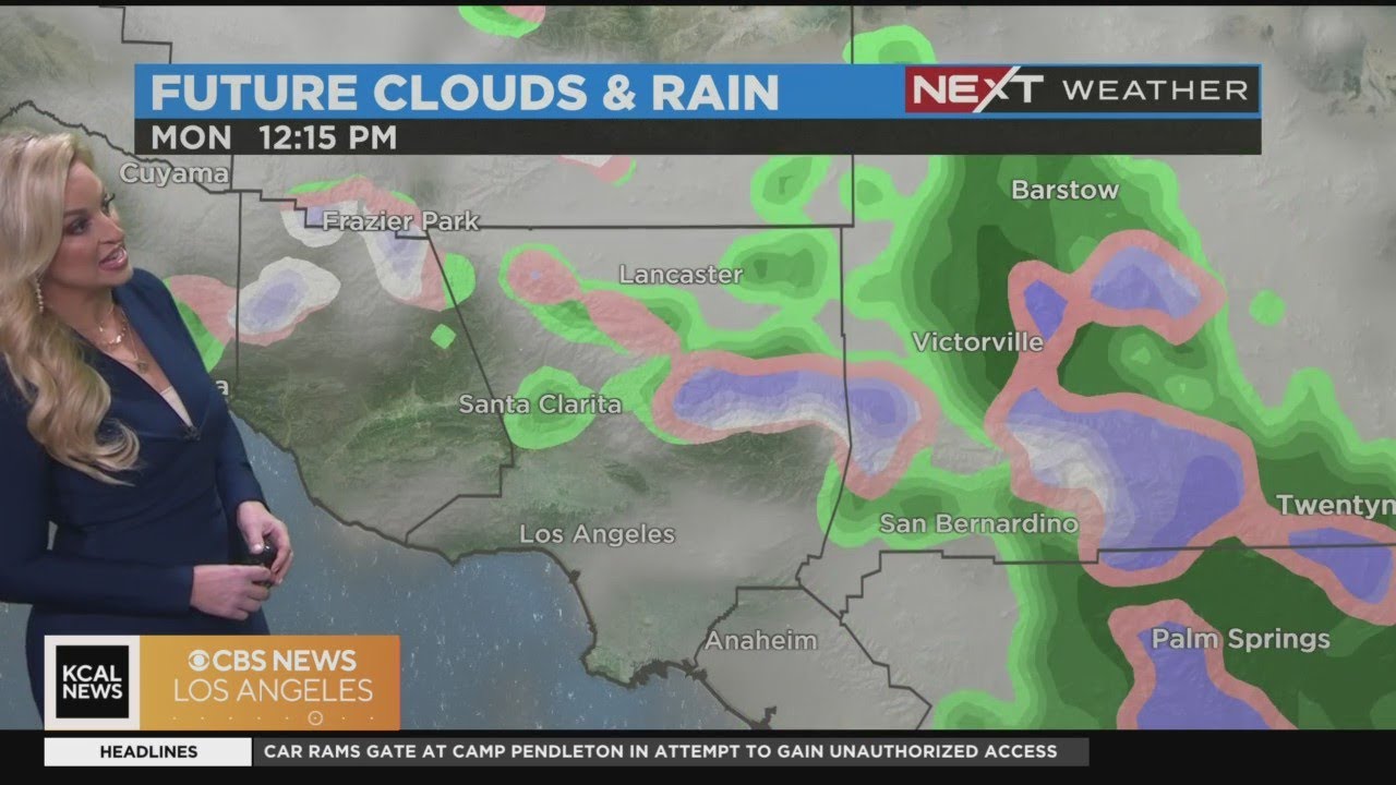 More rain and snow coming to SoCal Sunday evening - YouTube