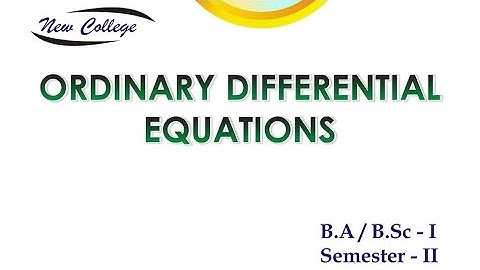 chapter  8 exercise 8.4 solution ordinary differential equations ODE 2nd semester maths solution