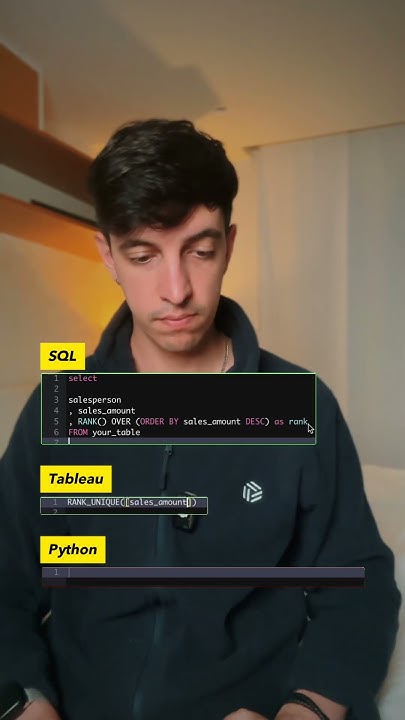 SQL vs Tableau vs Python - how to rank your data - YouTube