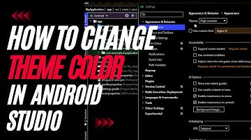 How to change theme color of android studio | android studio