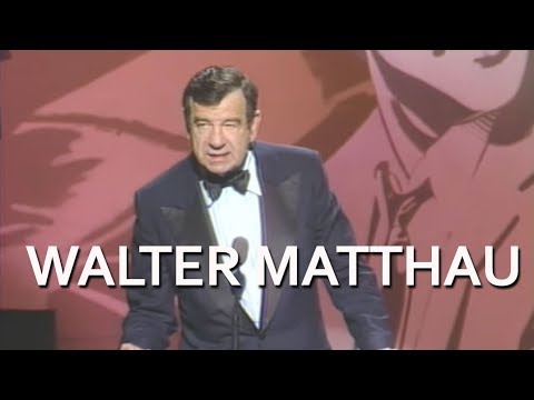 Walter Matthau Salutes Jack Lemmon at the AFI Life Achievement Award Tribute in 1988