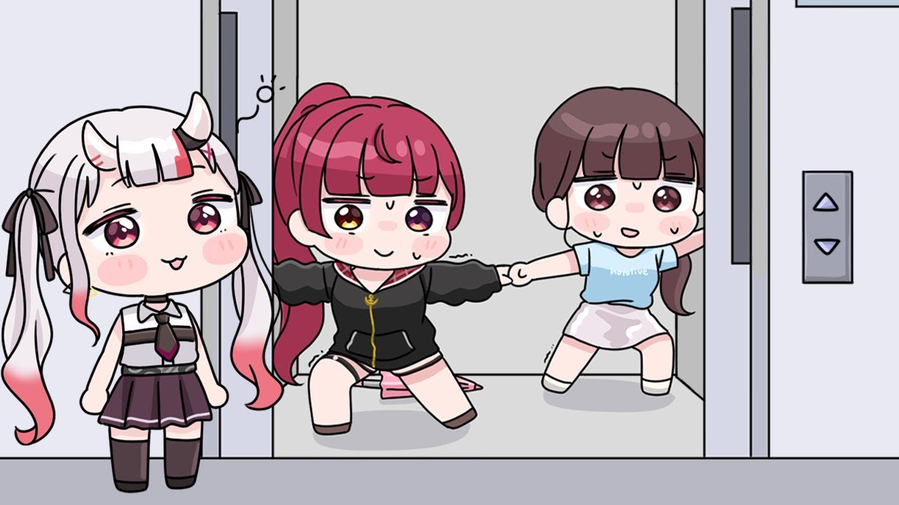 【手描き】あやめの前でマネージャーとポーズをキメるも気づいてもらえなかったマリン船長【宝鐘マリン/百鬼あやめ/ホロライブ切り抜き】【切り抜き漫画】