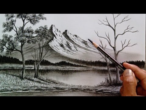 Landscpe Pencil Drawing. Nature Pencil Art, Sketch by selvantamilmani on  DeviantArt