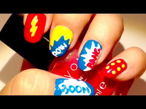 So Cute 17 Nail Art Ideas Comic Book Nail Designs 2016 | Flickr