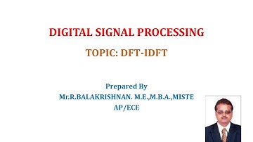 DSP--DFT-IDFT