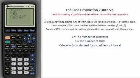 One Proportion Z-Interval - TI Calculator Tutorial - Detailed instructions with Example