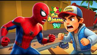 Spider-Man VS Jake in Subway Surfers World Tour Bali VS Spider-Man video games! Spider-Man gameplay! screenshot 3