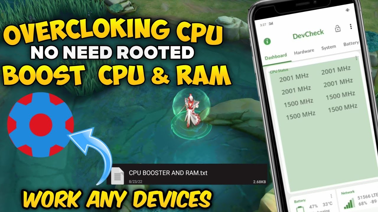 How To Overclocking Your Cpu Phone With Proof No Need Rooted Work Any Devices Android Boost Cpu &Ram