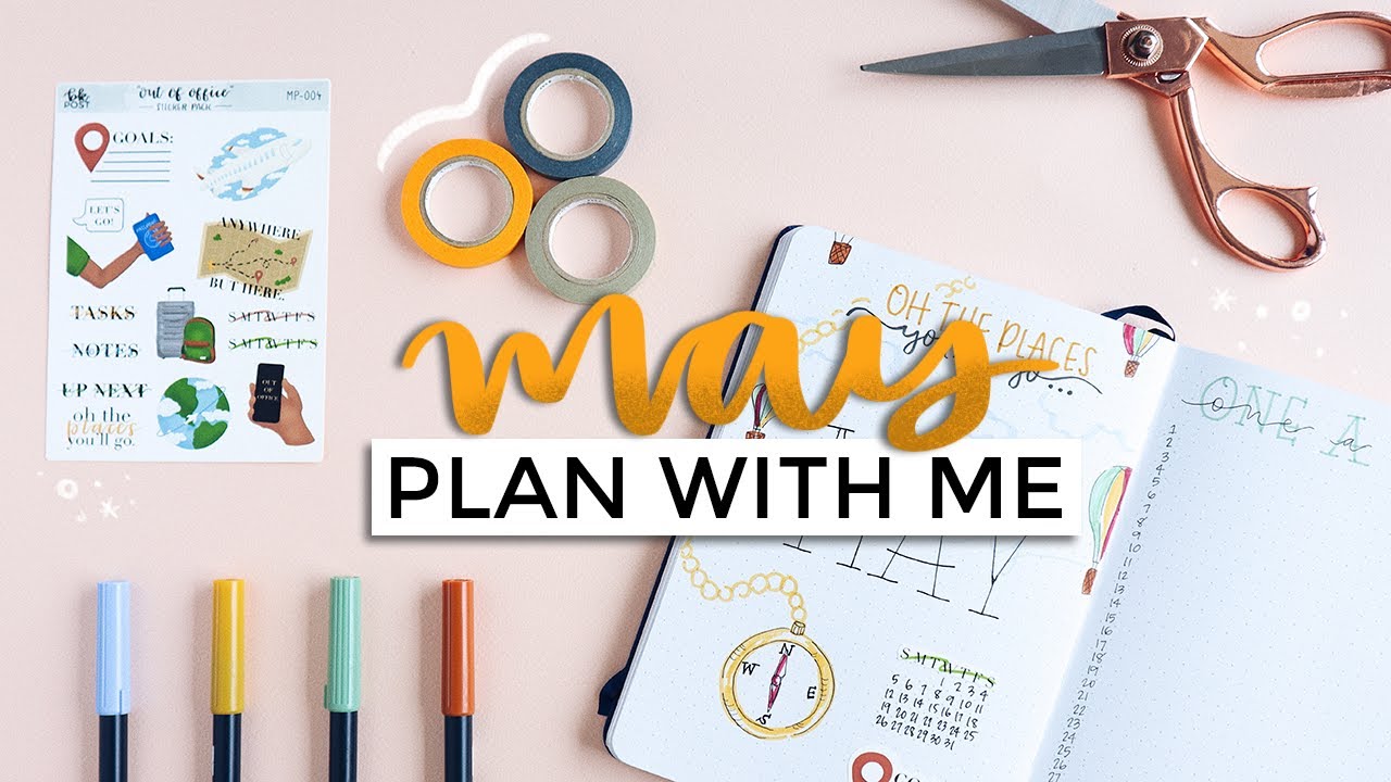 PLAN WITH ME | May Monthly Spread! natural numbers