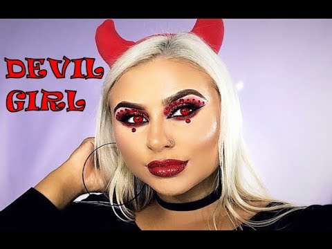 DEVIL GIRL - HALLOWEEN MAKEUP LOOK - YouTube