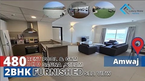 Modern 2 Bedroom Flat with Sea View & Spacious Terrace / Gym Pool / Sauna ,steam / M-0T-0480