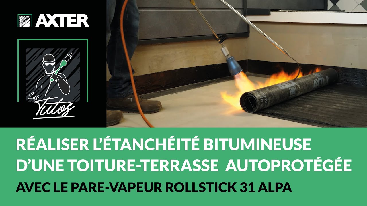 Comment réaliser l’étanchéité bitumineuse d’une toiture-terrasse autoprotégée ? Avec ROLLSTICK31ALPA