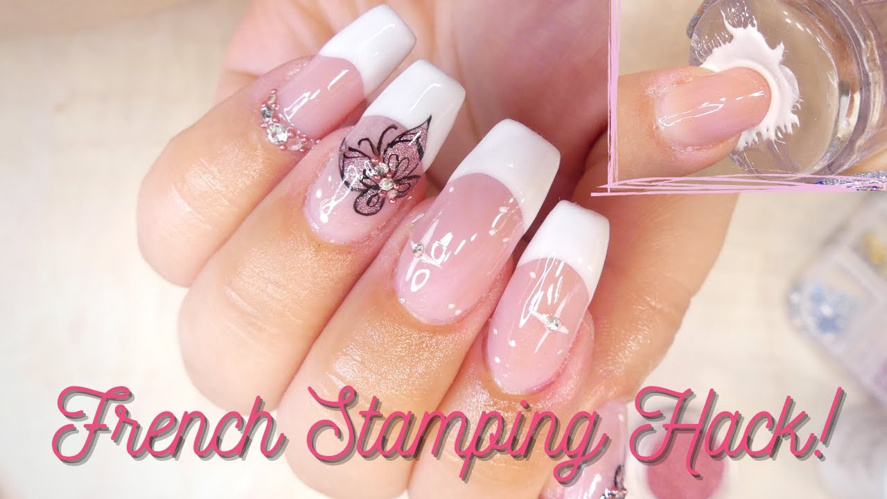 French Manicure Nail Art Designs : How to do Step by Step at Home? - YouTube