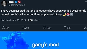 Nintendo Takes Down 20 Years Worth Of Garrys Mod History... (GMod vs Nintendo)