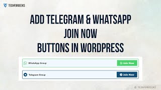 How to Add Animated Telegram &amp; WhatsApp Group Buttons in WordPress (2025 EASY Trick!)
