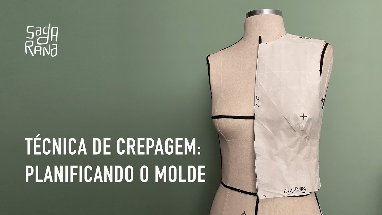Planificação da crepagem - molde do corpo básico