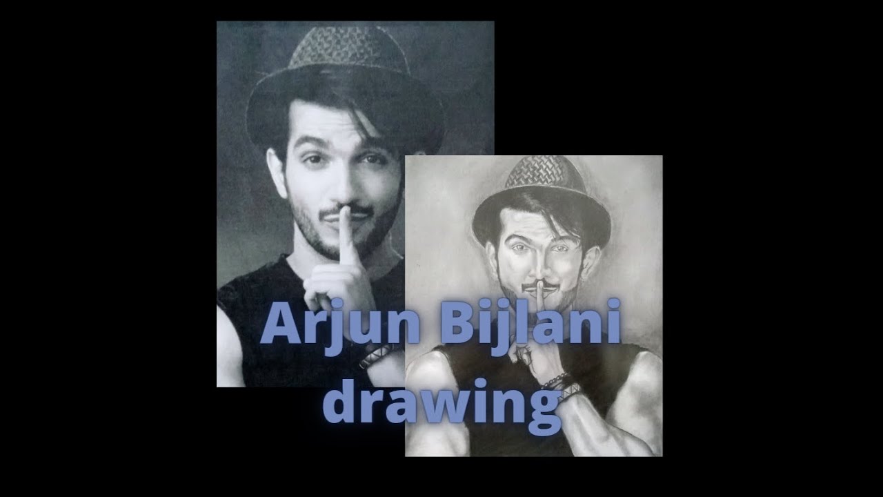how to draw portrait of Arjun Bijlani step by step tutorial