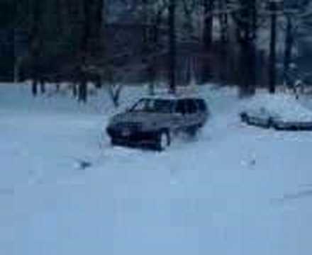 Tim Drifting his car at Wethersfield skatepark