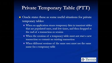 Oracle 18c New Feature Focus - Private Temporary Tables