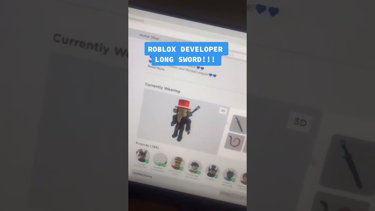 Giving Developer Long Sword Roblox