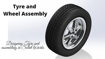 Designing a Tyre in SolidWorks || Wheel assembly || Wheel
