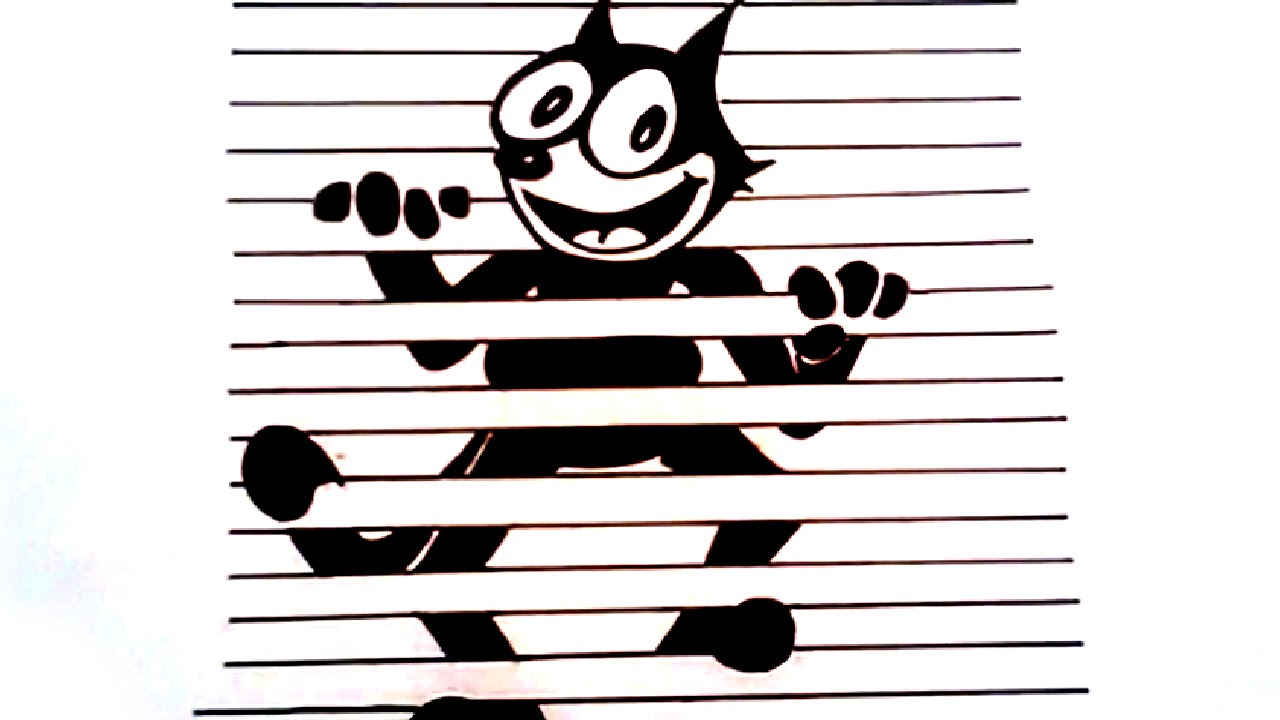 D Lined Paper Drawings : D optical illsion cool art on lined paper trick youtube