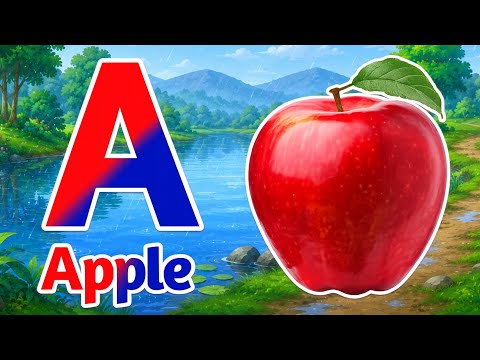 Phonics Song 2 with TWO Words in 3D - A For Apple🍎🍏- ABC Alphabet Songs with Sounds for Children's