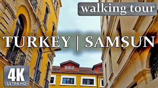 Walking tour of the beautiful city on the Black Sea coast of Samsun  | 4K  HDR  60 fps