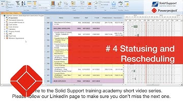 Statusing and Rescheduling - Powerproject quick tip # 4
