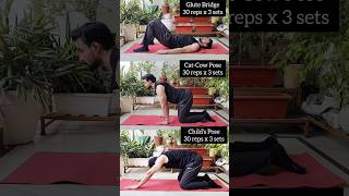 3 Best Back Pain Exercises 🔥 #backpain #fitness #exercise