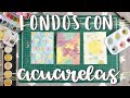 Fondos fáciles con ACUARELAS + TIPS y COSAS que NO hay que HACER con ellas