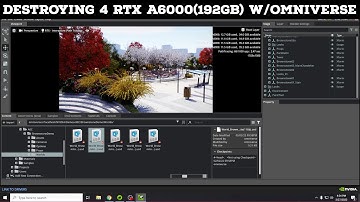 Destroying 4 RTX A6000 192GB VRAM with NVIDIA Omniverse Path Tracing