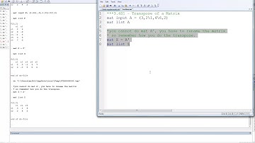 3 04S1   Stata   Transpose of a Matrix