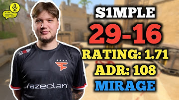 S1MPLE (29-16) RT: 1.71 EU FACEIT RANKED (MIRAGE) +VOICE COMMS | ELO 3774 #CS2 #POV