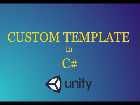 How to Create Custom Script Template in Unity 3D 2020 - YouTube