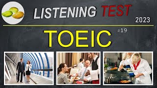 TOEIC Listening Test 19. TOEIC Asia set. Japan examination 2023.