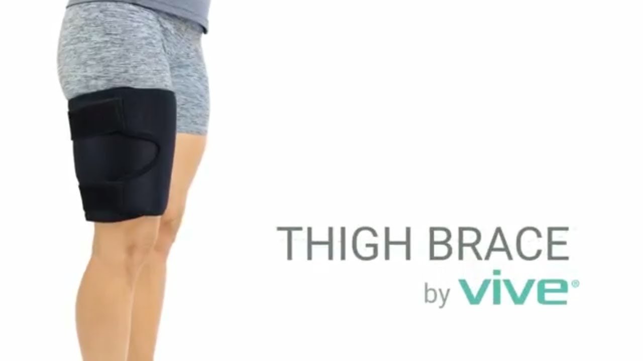 Thigh Brace by Vive - Compression Support Wrap For Hamstring, Quad,  Strains, Sprains & Injury 