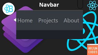 Navbar using React Bootstrap, Responsive Navbar, React router dom on navbar 2021 | 2022