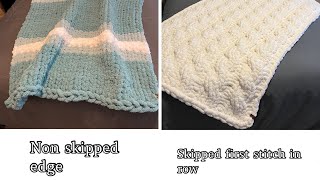 HAND KNIT CHUNKY BLANKET EDGES by Brenda Kay 2,093 views 5 months ago 5 minutes, 59 seconds