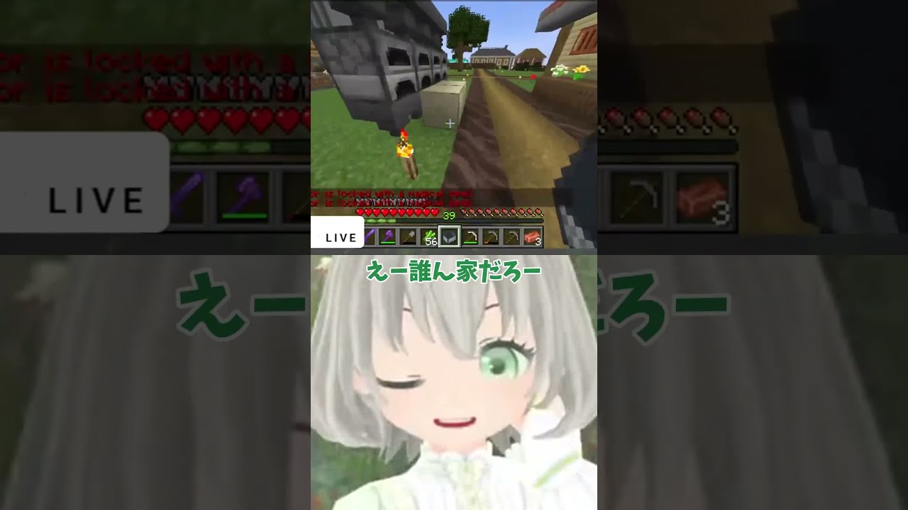【#Minecraft】治安のよいマイクラサーバー/花白もか #マイクラ #Vtuber切り抜き