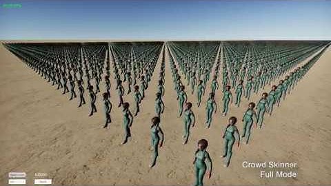 200 000 Characters rendered in Unity! Crowd Skinner Performance Comparison
